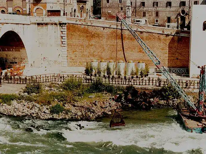 dragaggio soglia isola tiberina